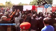 اهالي السويس يشيعون جنازة شهيد الشرطة ضحيه الارهاب الغاشم