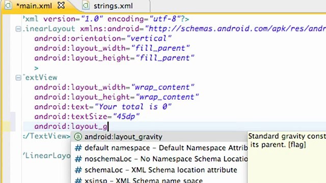 Android Application Development - 7 - Creating A Button in XML and Adding an ID