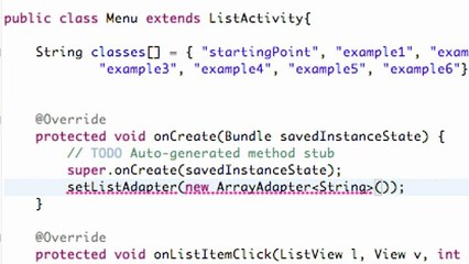 Android Application Development - 19 - Setting up an ArrayAdapter