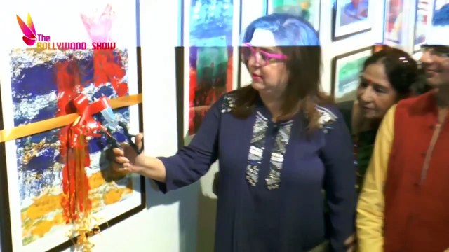 Farah Khan Innaugrates Sahil Sharma's Paintings Exhibition
