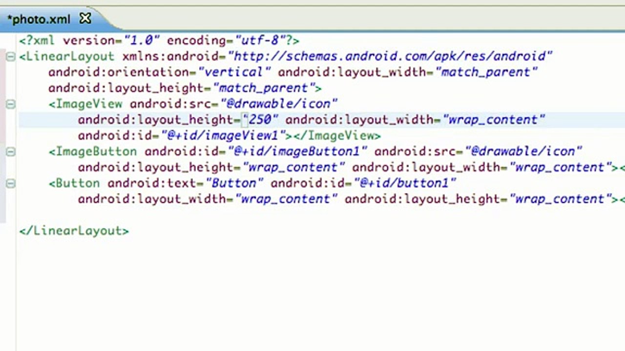 Android Application Development - 38 - XML ImageView for Camera Application