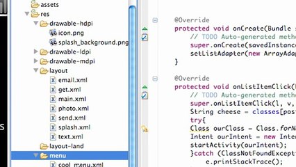Android Application Development - 51 - Setting up a Menu with MenuInflater