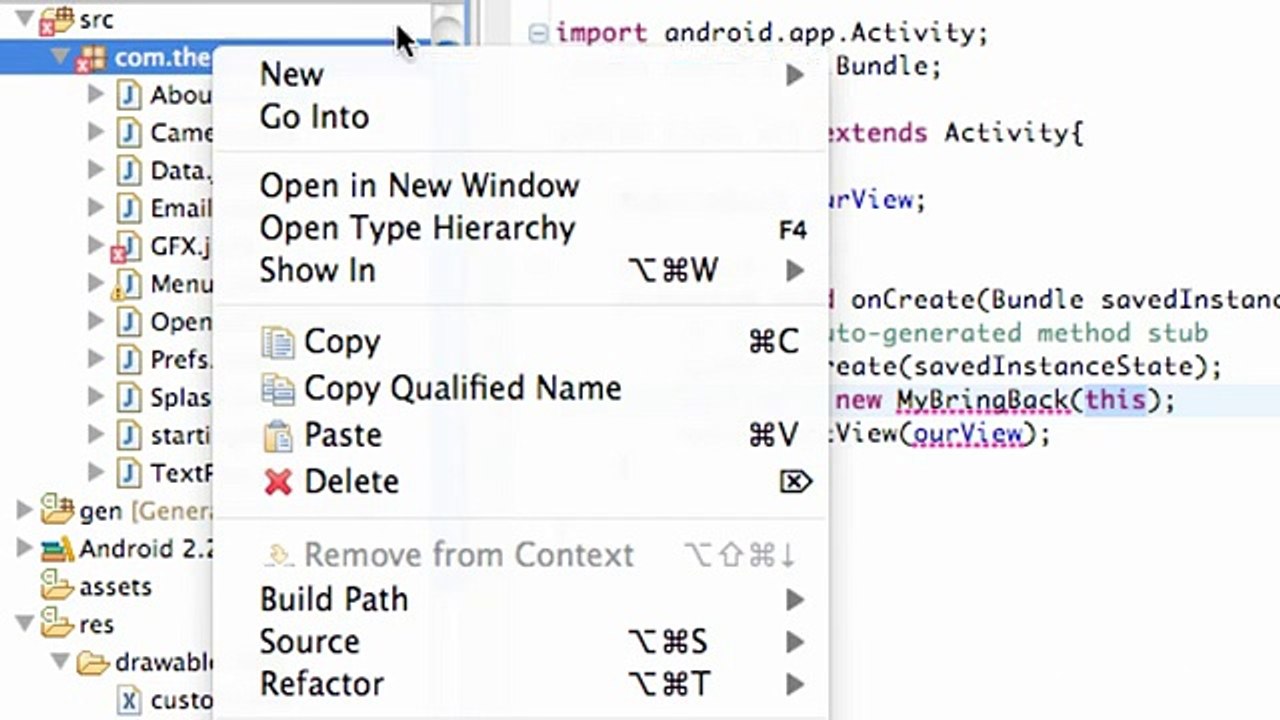 Android Application Development - 63 - Using a Constructor to pass Context