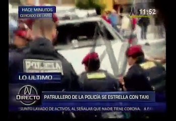 Video herunterladen: Centro de Lima: Choque entre patrullero y taxi dejó tres heridos