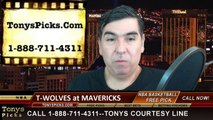 Dallas Mavericks vs. Minnesota Timberwolves Free Pick Prediction NBA Pro Basketball Odds Preview 2-2-2015