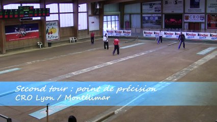 Point de précision T. Dubuis contre F. Maneval, CRO Lyon contre Montélimar, Sport Boules, J11 Elite, Saison 2014 /2015