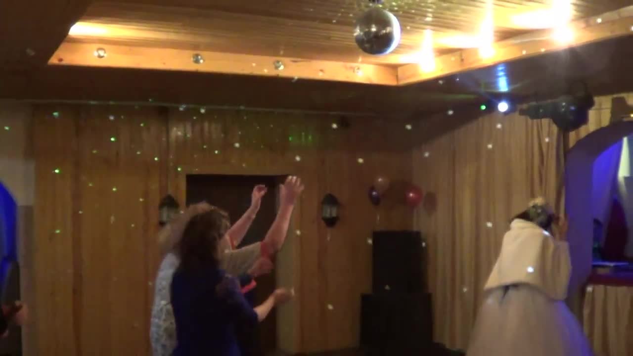Wedding bouquet toss gone wrong