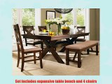 Powell Furniture Kraven 6 Piece Dining Set in Dark Hazelnut