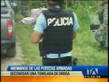 Fuerzas Armadas decomisan una tonelada de droga en Esmeraldas