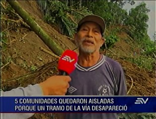 Deslave deja incomunicadas a 5 comunas  indígenas en Pastaza