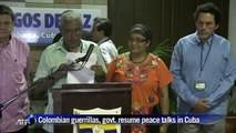 Colombian guerrillas, government resume talks