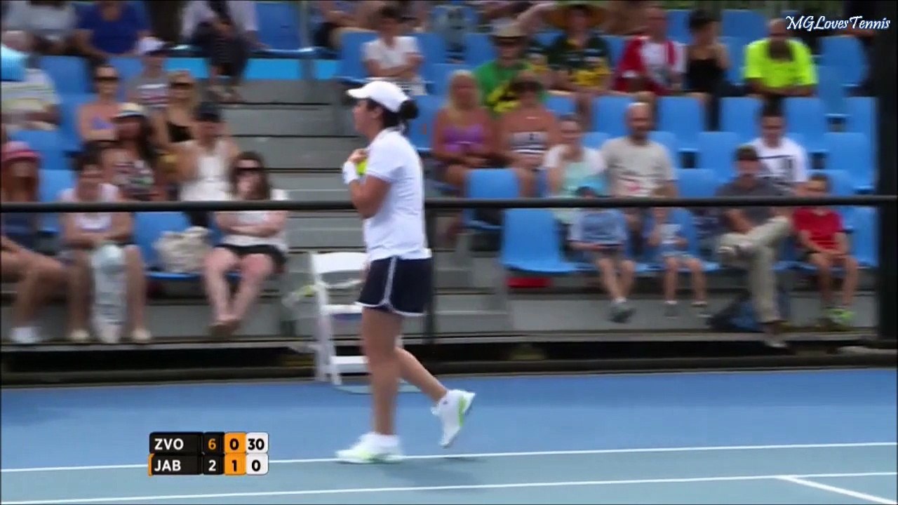 Vera Zvonareva vs Ons Jabeur Australian Open 2015 Highlights