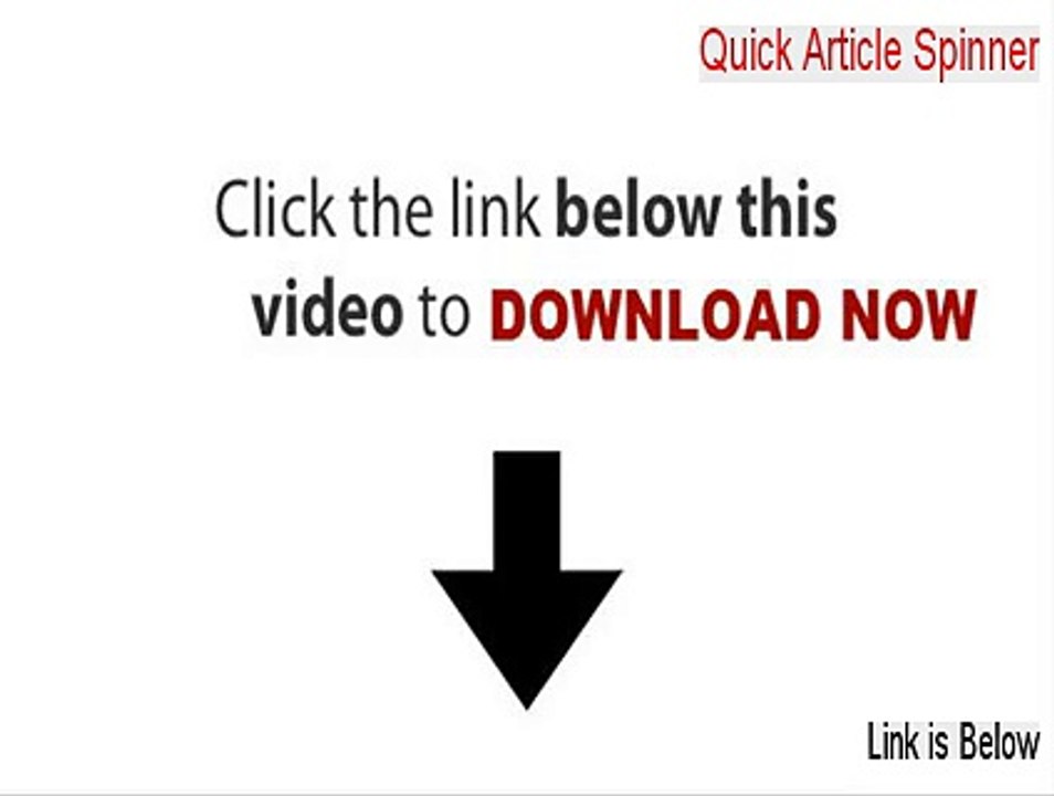 Quick Article Spinner Full Download [Instant Download 2015]