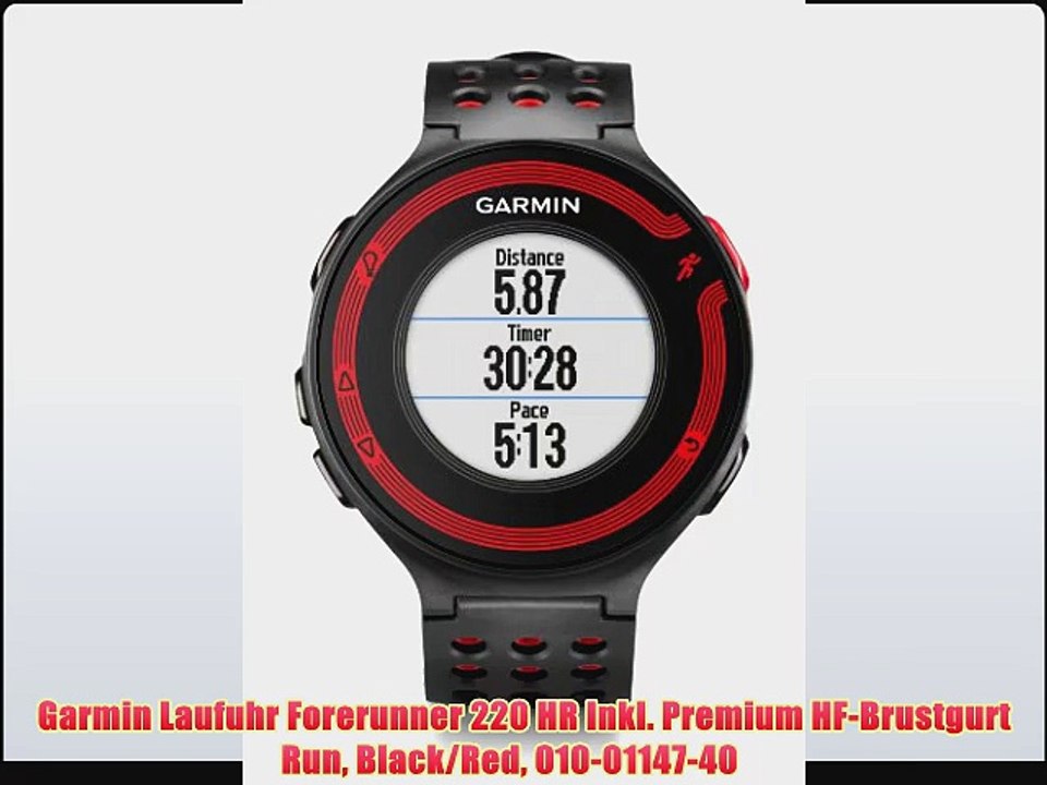 Garmin Laufuhr Forerunner 220 HR Inkl. Premium HF-Brustgurt Run Black/Red 010-01147-40????