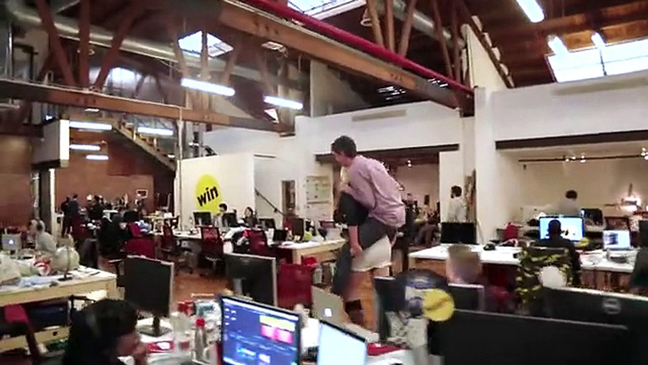 Giant Men Get Piggyback Rides