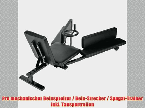 Pro mechanischer Beinspreizer / Bein-Strecker / Spagat-Trainer inkl. Tansportrollen BCA-36