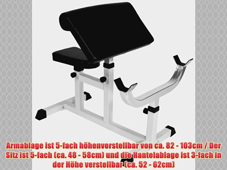 Deluxe Scott Curler wei? / Scott Bank sitzend mit Chrom-Applikationen ca. 915 cm lang / 57cm