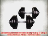 Hop-Sport 60 kg (2 x 30 kg) Guss Kurzhantel Hantelset