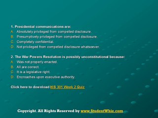 HIS 301 Week 2 Quiz | University of Phoenix