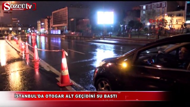 Otogar alt geçidini su bastı