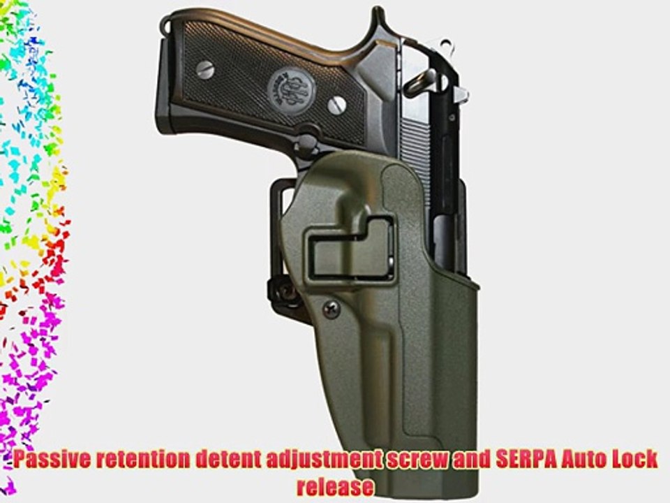 BLACKHAWK! Serpa CQC Carbon Fiber Olive Drab Holster (Matte Finish) Size 04 Right Hand (Beretta