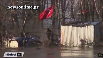 newsontime.gr - 900 κυβικά νερό σε 15 ώρες έριξε στην Τουρκία