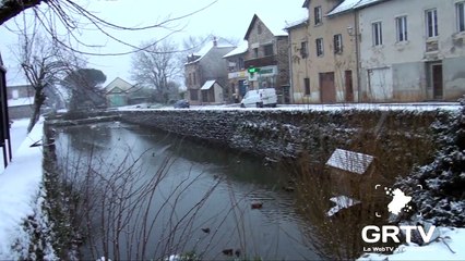 Neige au coeur de la bastide, Sauveterre-De-Rouergue, le 3 février 2015