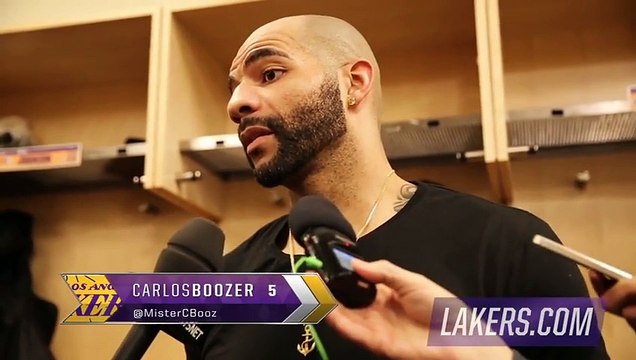 Carlos Boozer Postgame Interview Lakers vs Knicks February 01, 2015 NBA 2014-15 Season
