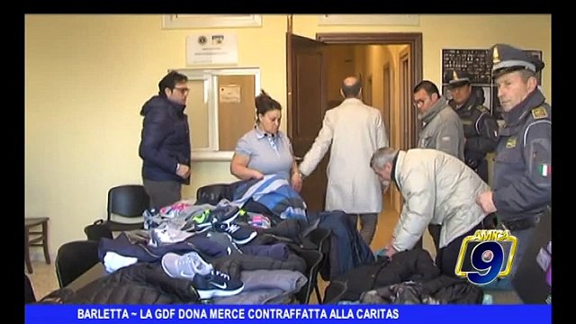 BARLETTA | La GDF dona merce contraffatta alla Caritas