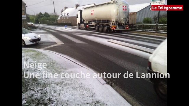 Neige. Une fine couche autour de Lannion