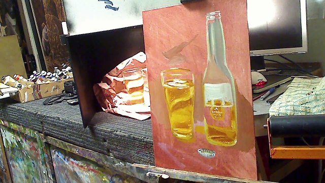 99 Paintings of Beer by Ben Sherar - Beer 1 : Corona Extra