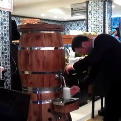 Akfenyayık ahşap ayranmakinası süper yayık ayran için 50 lt kapasiteli