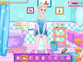 Anna Cleaning Bathroom - Frozen Game
