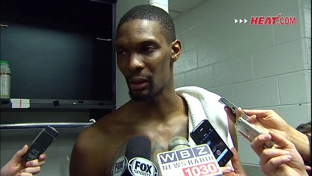 Chris Bosh Postgame Interview Heat vs Celtics February 01, 2015 NBA 2014-15 Season