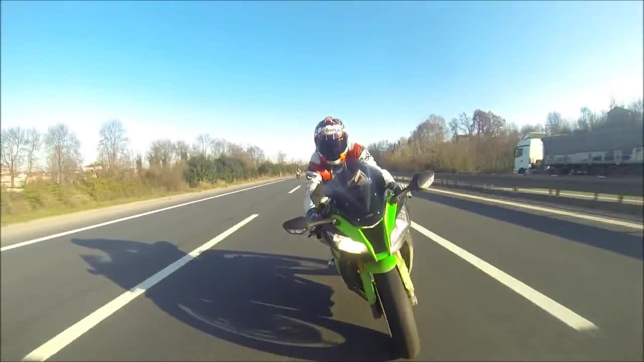 Crash d'une moto ZX10R