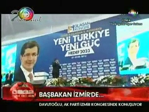 Başbakan Ahmet Davutoğlu, AkParti İzmir İl Kongresinde Konuşma Yapıyor