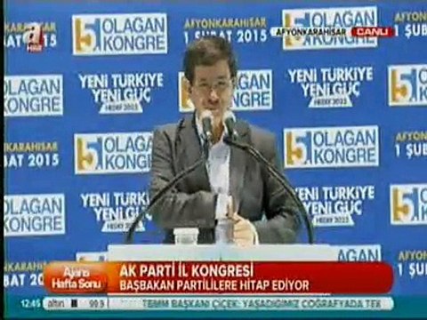 Başbakan Ahmet Davutoğlu, Partisinin Afyon İl Kongresinde Konuşma Yapıyor