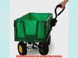 TecTake Chariot de transport jardin remorque ? main Charrette ? bras Chariot a bras 550kg voiturette