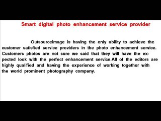 Outsource Digital photo enhancement services