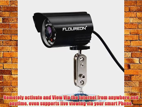 FLOUREON 1 X 8CH H.264 Full 960H DVR 4 X Outdoor Camera HDMI WiFi Home Surveillance System