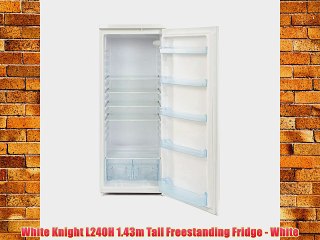 White Knight L240H 1.43m Tall Freestanding Fridge - White