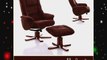 The Shangri-La - Chenille Fabric Swivel Recliner chair in Chocolate