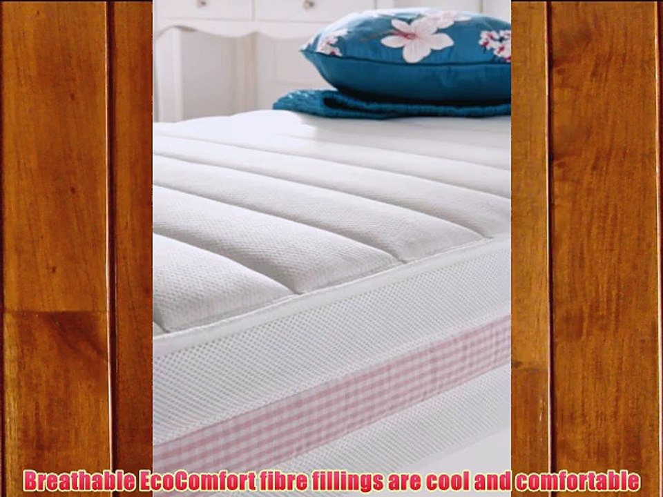 Silentnight Healthy Growth Junior Extra Comfort Kids Mattress Single Pink Gingham