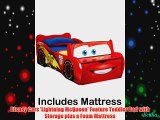 Disney Cars 'Lightning McQueen' Feature Toddler Bed with Storage   Foam Mattress