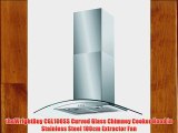 theWrightBuy CGL100SS Curved Glass Chimney Cooker Hood in Stainless Steel 100cm Extractor Fan