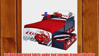 Disney Cars Junior Toddler Bed with Storage and Shelf   Foam Mattress