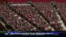 New Italian president Sergio Mattarella sworn in