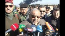 Iraqi oil minister visits the Khubbaz oil field in Kirkuk