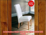 Milano Scroll Back Faux Leather Dining Room Chair - Ivory X4