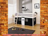 Cabin Bed Mid Sleeper Wooden WHITEWASH Bunk Bed with Pirate 5758WW-PIRATE